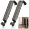 Türhaken Kleiderhaken 2 Stück - Türgarderobe Klappbar Aluminiumlegierung Türhaken zum Einhängen Einziehbarer Kleiderbügel, Ausziehbarer Türhaken für 6 Kleiderbügel, Haken für 4.6 cm Türfalz, Schwarz