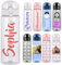 Bouteille d'Eau Personnalisée 780ml avec Photo et Prénom - Sur Mesure Bouteille en Plastique Transparente Reutilisable, Cadeau Sport/Fitness/Voyage pour Femme, Homme, Adulte - Texte Vertical Blanc