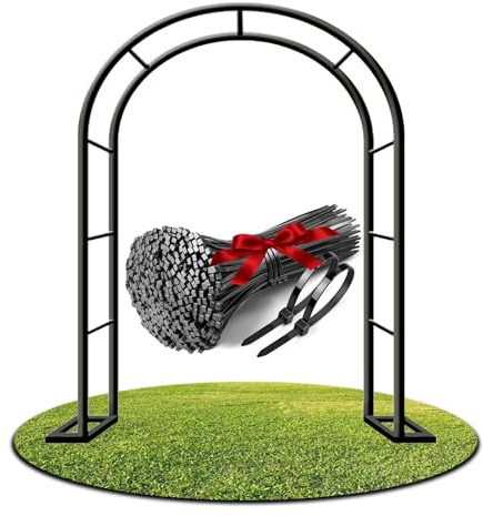Rosenbogen Gartenbogen Rankhilfe Rosenhilfe Rosenbogen Aus Metall Stabil, Rankbogen Rankgitter Spalier Für Hochzeit, Garten, Balko(Schwarz,W200 X H230cm)