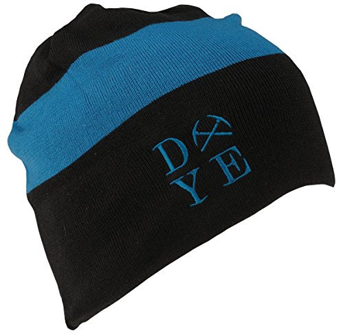 DYE Wollmütze Beanie Kopfbedeckung, Schwarz/Blau_500, One Size