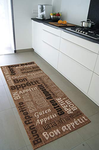 floor factory Küchenteppich Bon Appetit braun 80x200 cm - günstiger Küchenläufer