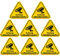 8 Stück Aufkleber Achtung Videoüberwacht 100x90 mm, gelb, selbstklebend, kratz und Wetterfest
