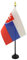 AZ FLAG - Tischflagge Slowakei - 15x10 cm Goldene Splitze - Slowakische Tischfahne 10 x 15 Cm - Flaggen
