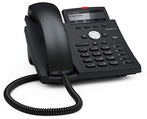 Snom D315 IP Telefon, SIP Tischtelefon (5 konfigurierbare Funktionstasten mit LEDs, 4 SIP-Identitäten, Sensorhakenschalter, Dual IPv4 / IPv6-Stapel), Schwarz, 00004258