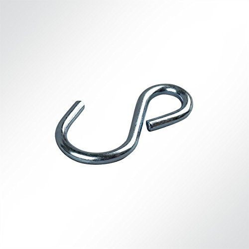 LYSEL® S-Haken asymmetrisch, (L) 50mm in Grau/verzinkt (10 Stück)