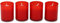 25er Pack Grablichter Brenner Nr. 2 mit roter, leicht transparenter Hülle für Glasgrablampen (25 x 4 Stück), Grablicht, Grabkerze, Grableuchte, Grablaterne, Grabschmuck, Trauerlicht, Gedenkkerze