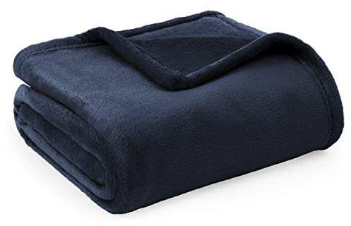 BEDSURE Kuscheldecke Flauschig Decke Fleecedecke - Wohndecke Warm Winter Weich, Sofadecke XL, Decke Couch Blanket, Wohn- & Kuscheldecken 150x200cm, Sofa überwurfdecke Blau Navy