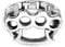 WithLoveSilver 925 Sterling Silber Schlagring mit Totenkopf Ring