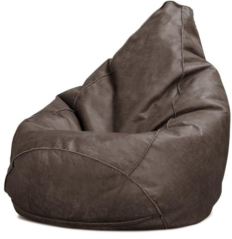 Lounge Pug, Gaming Sitzsack Sessel, Vintage Leder Schiefergrau