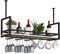 DSVONAUS Deckenregal Hängende Lagerregale Schwarz, Decke Weinglasregale, Eisen Massivholz Weinregal, Schwimmende Regale Für Küchenbar Restaurant, Mit Leitplanke/Länge 31,4/39,3/47,2 In