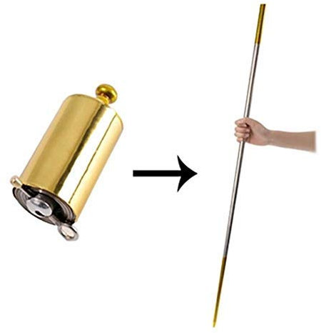 Magician Role Play Props - Portable Professional Magic Wand Magic Telescopic Props Funny Staff Magic Canes, Best-Bag Metal Magic Wand (Silver)
