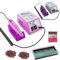 Sina Elektrische Nagelfeile | Elektrische Nagelfräser | inkl. 6 tlg. Bit-und Mandrel-Set + 30 Diamantfräser | 200 Schleifhülsen | 20.000 U/M | geeignet für Gel, Acryl oder natürliche Nägel | Pink