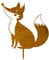 MM Steel Styles Edelrost Fuchs Beetstecker/Gartenstecker-einsteckbare Rostdeko aus hochwertigem Cortenstahl für Garten, Terrasse - Gartendeko rost