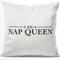 JUNIWORDS Kissen, I am a nap Queen, 40 x 40 cm, Flauschig Samtweich Weich (1004231)