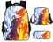 Jilijia My Hero Academia Rucksack, Schultasche, 3-teiliges Set, Anime-Schultasche mit Lunchtasche und Schreibwarentaschen, lässiger Tagesrucksack, Büchertasche, Computertasche, Geschenk für Anime-Fans