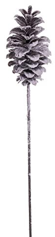 Vickerman 78,7 cm großes Glitzer-Kunstschnee-Tannenzapfen-Spray, 2 Stück pro Beutel.