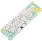 Ussixchare PBT-Tastenkappen, XDA, Gaming-Tastenkappenset, 135 Tasten, japanische Anime-Tastenkappen, Farbsublimation, ANSI-/ISO-Layout für Cherry MX Tastatur (Strange Cat)