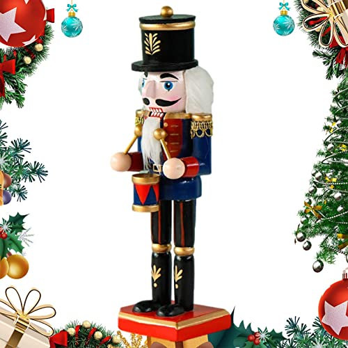 astound Schiaccianoci statuette, ornamenti tradizionali per schiaccianoci a percussione, decorazione tradizionale in legno, accessori da tavola natalizi per tavoli