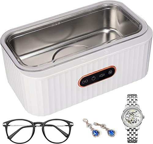 400ML Ultraschallreinigungsgerät Ultraschallreiniger 45000Hz, Hochfrequenz Ultraschallreinigungsgerät Automatisch Ultrasonic Cleaner für Brillen, Schmuck, Uhren, Zahnprothesen Ultrasonic Cleaner…