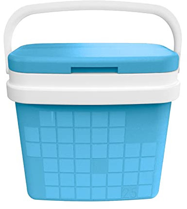 COM-FORT HOUSE - Nevera Portátil con Asa Rígida - Porta Alimentos para Camping, Playa, Acampada - Nevera Color Azul Cielo - Capacidad 25L