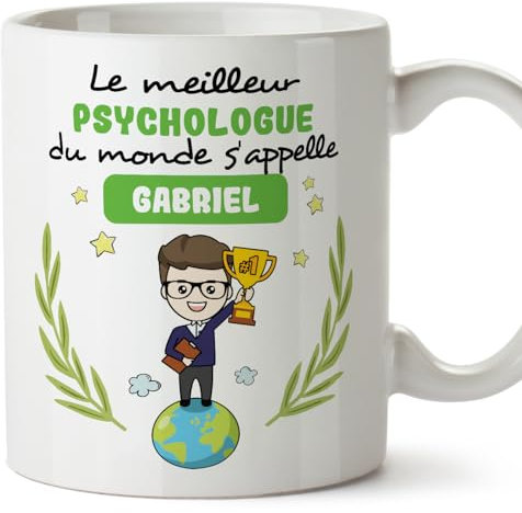 Mugffins Tasses Personnalisables pour PSYCHOLOGUE homme - En Français - Cadeau Personalisé- Tu Meilleur du Monde - 11 oz / 330 ml