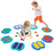 Sensory Stepping Stones for Kids,8pcs Tactile Discs with Non-slip Texture Silicone Bottom Playset,Sensory Floor Tiles with Kids