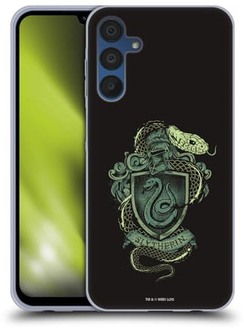 Head Case Designs Offizielle Harry Potter Slytherin Deathly Hallows XIV Soft Gel Handyhülle Hülle kompatibel mit Samsung Galaxy A15