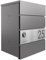 Briefkasten Manufaktur Design Aufputz Paketbox Kant Edition - Elegance 1 individuell mit Ihrem Namen & Hausnummer (DB 703 eisenglimmer)
