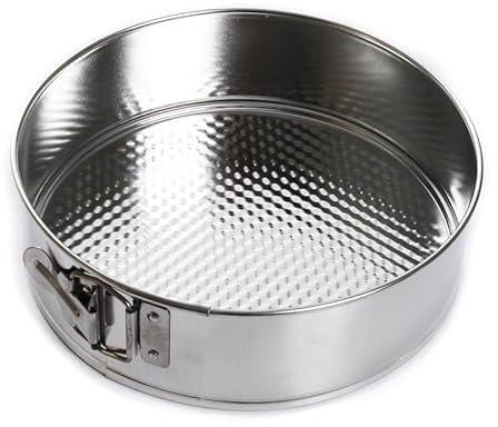 BirnePower Springform Backform Kuchenform Tortenform mit Flachboden Käsekuchenform Blechform Zinkblech Silber Rund 22 cm