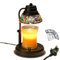 WARMCITY Electric Candle Warmer Lamp UK with Colorful Diamond Lampshade, Metal Base Candle Burning Lamp with Timer and Dimmer, Adjustable Height Candles Warming Light Home Decor (Black)