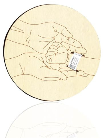 Andenken Holz für Baby Geburt, Krankenhaus Armband, Neugeborenes hölzernes Willkommensschild, Geburtsbändchen Halter, Armbandhalter(Große Handtasche, kleine Hand)