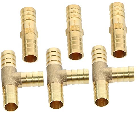 HEALSOPTHY Schlauchadapter Männlich Männlich Winkelkupplung Crimpverschraubung Aus Messing Für Luftschlaucharmaturen Und Schlauchverbinder