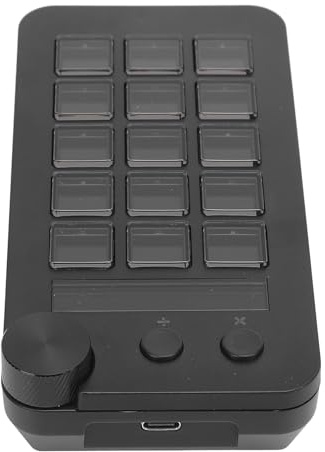 MENDUNER Stream Controller, 18 Programmable Keys, Customizable Layouts, Tactile Feedback, for Triggering Actions in OBS, Twitch, Compatible with PC and Mac (Black)