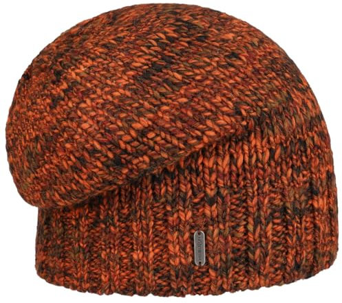 McBURN Alaseja Damen Strickmütze - Made in Italy Strickbeanie Beanie Skimütze Oversize, Oversize Herbst-Winter - One Size orange