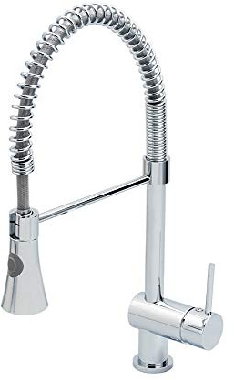 Grünblatt Low Pressure Kitchen Tap with Dish Rinser Kitchen Tap Single Lever Mixer Tap Hand Shower Kitchen Taps