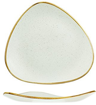 Churchill Stonecast Barley White - Triangular Plate - 9 - Pack of 12
