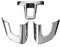 3 Pz/Set ABS Chrome Copertura del Volante Decorazione Trim Sticker per 6 MK6 Polo Jetta MK5 MK6 Bora