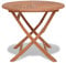 vidaXL Teck Massif Table à Dîner d'Extérieur Pliable Ronde Table de Jardin