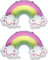 UK Phoenix Folienballon Regenbogen Smiley Wolken Hochzeit Party Dekoration Luft Helium Ballons Wolke Bunt (2pcs x Regenbogen Ballons)