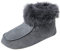 Herren & Damen Lammfell Hausschuhe Ibiza Grau Fellschuhe 100% Merino Schaffell Echtleder Bettschuhe Schuhgröße 38