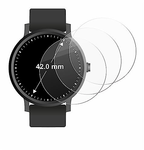 BROTECT (3 Stück Schutzglas für Armbanduhren (Kreisrund, ø: 42 mm) Schutzfolie Made in Germany Panzer Folie Glas Displayschutz [ 9H, Anti-Fingerprint]
