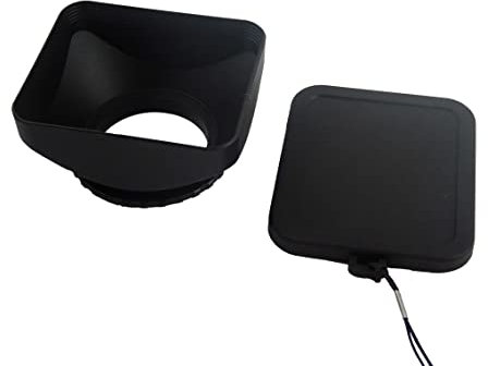 vhbw Gegenlichtblende kompatibel mit Samsung HMX-H100, HMX-H104, HMX-H105, HMX-H106, 37mm Objektiv - Streulichtblende, Schwarz, Kunststoff, rechteckig