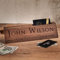 KEMEILA Placa de nombres de madera de nuez personalizada con titular de la tarjeta de visita, señal de escritorio ejecutivo de 10 pulgadas, regalo de papá