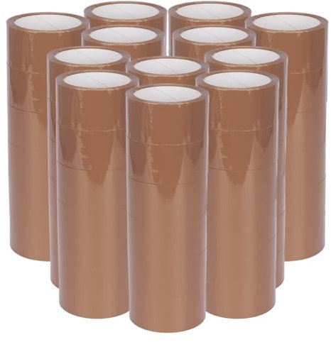 verpacking PP-Klebeband 50 mm x 66 m Braun [Ausführung, Farbe & Stückzahl wählbar] leise abrollend Paketklebeband Packband Verpackungsklebeband 72 Rollen
