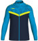JAKO ICONIC Unisex Kinder Polyesterjacke Gr. 164 Marine/JAKO Blau/Neongelb - Atmungsaktive Trainingsjacke im modernen Design, 100% recyceltes Polyester