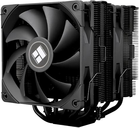 Thermalrlght Peerless Assassin 120 Black CPU Air Cooler, 6 Heat Pipes,Dual 120mm TL-C12B PWM Fan, Aluminium Heatsink Cover, AGHP 4.0 Technology, for AMD AM4 AM5/Intel LGA 1700/1150/1151/1200/2066/2011