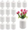 YEXEXINM 15 Stück 9,6 cm weiße Keramik Knospen Schüttgut, Boho kleine Vasen in Schüttgut für Blumen, Mini Vasen für Mittelstücke für trockene Blumen, Garss für Home Tisch Dekor