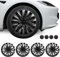BASENOR 2025 Upgraded Tesla Modell 3 Nova Radabdeckungen Hubcaps 18 Zoll Nabenkappen Felgenschutz Abdeckung Ersatzschutz für 2024 2025 Modell 3 Highland Zubehör Silber (Set von 4)