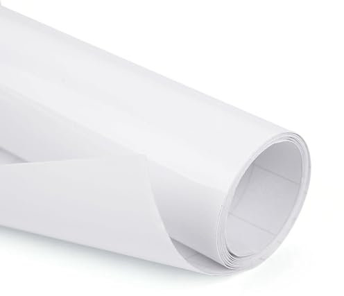 TUCKBOLD Autocollant en vinyle blanc brillant sans bulles pour voiture 152 cm x 30 cm