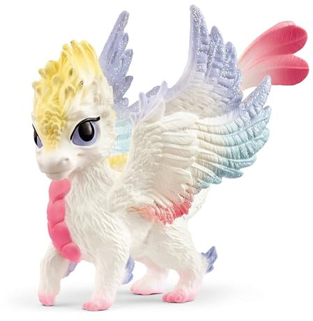 schleich 70825 Regenbogen Babydrache, ab 5 Jahren, BAYALA - Spielfigur, 6 x 10 x 7 cm